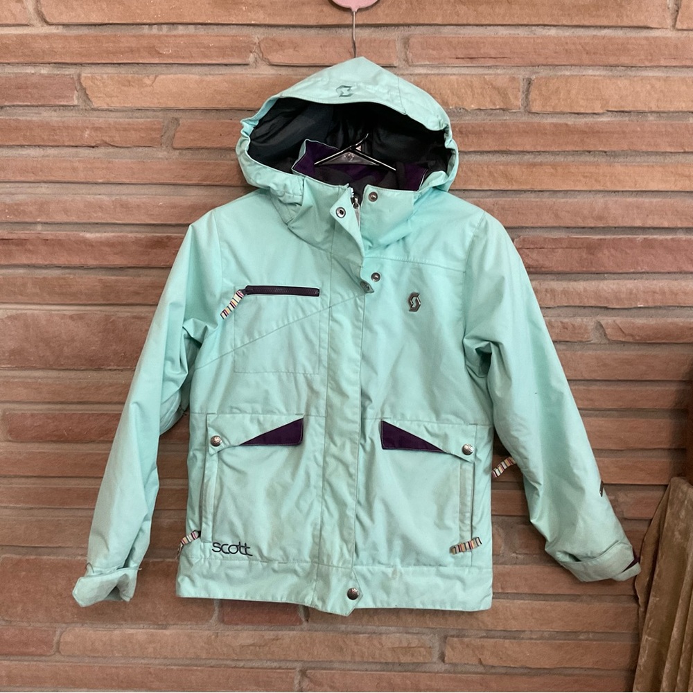 Scott Sports Junior Outerwear Ski Snow Jacket Size Medium (10) Light Blue